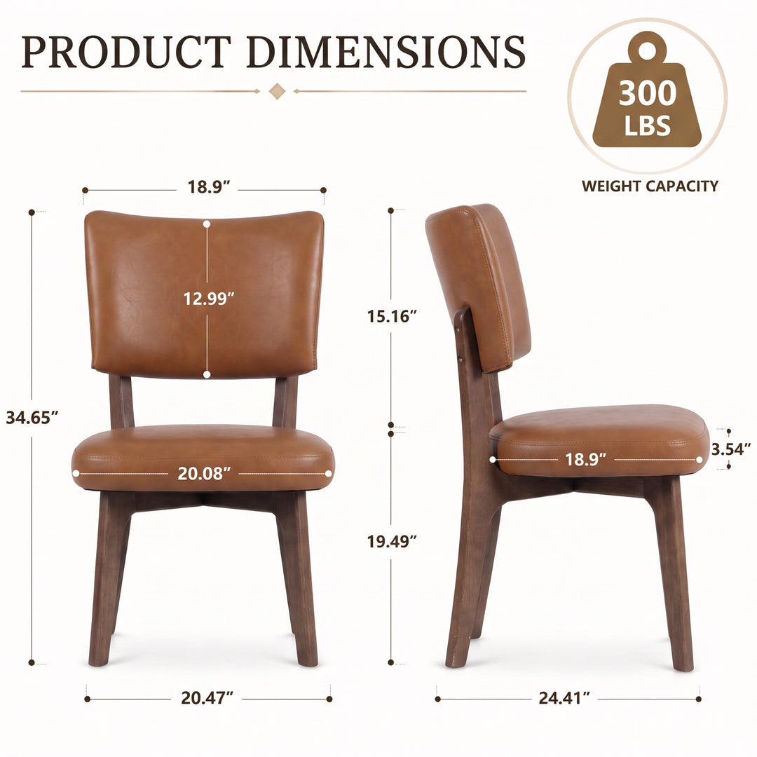 YOUNIKE Modern Dining Chairs Padded Kitchen Chairs with Solid Wood Legs
