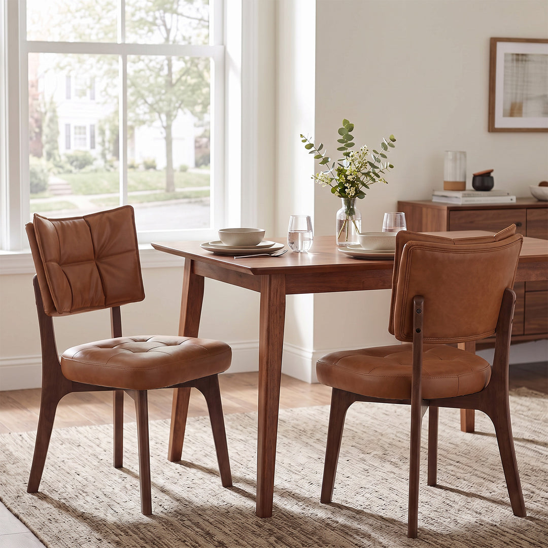 YOUNIKE Upholstered Dining Chairs with Padded Backrest Mid Century Side Chairs for Dining Room