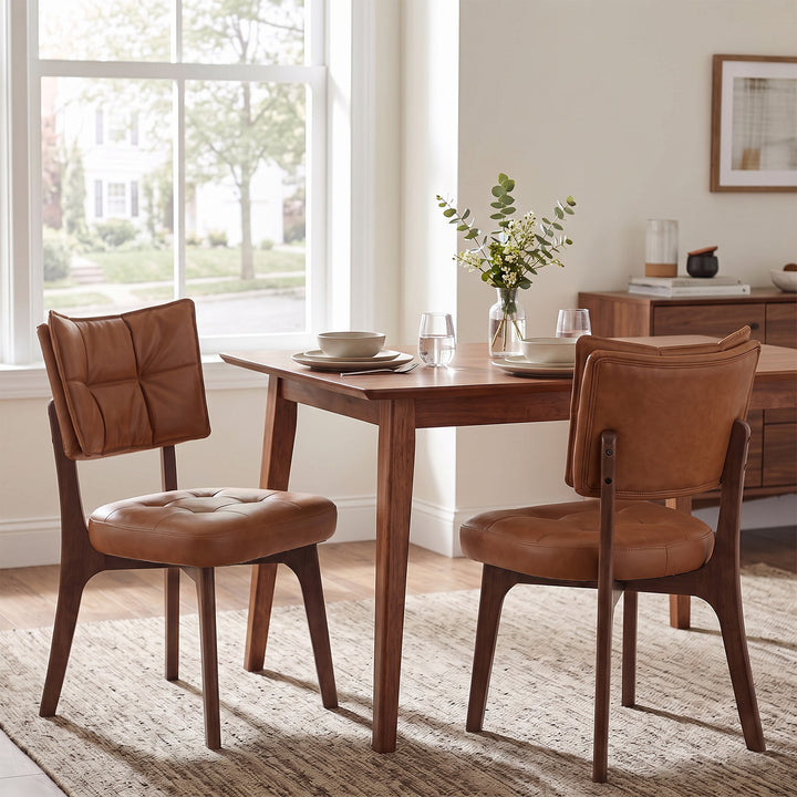 YOUNIKE Upholstered Dining Chairs with Padded Backrest Mid Century Side Chairs for Dining Room