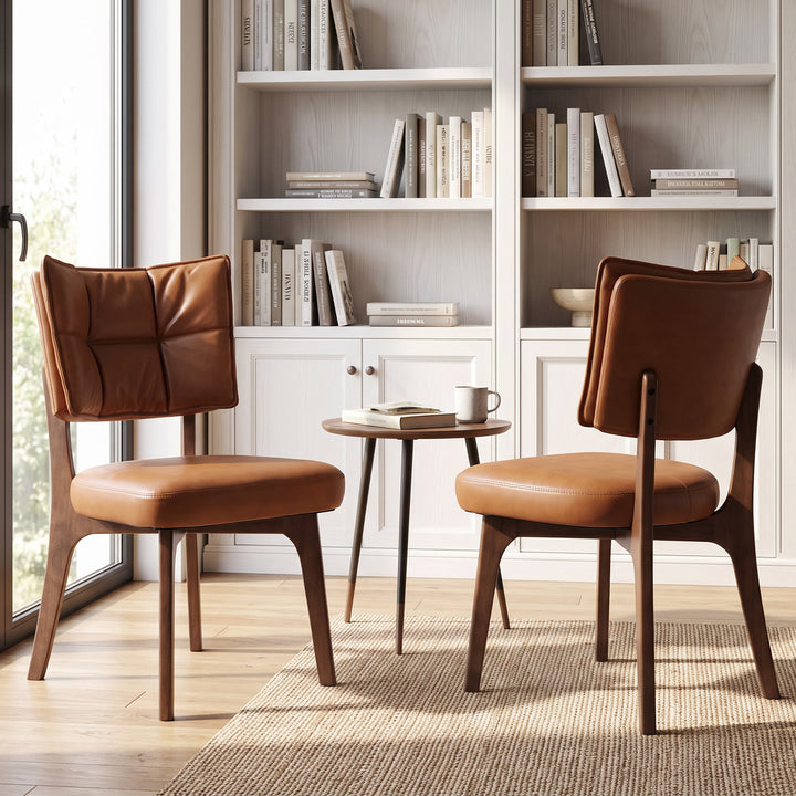 YOUNIKE Upholstered Dining Chairs with Padded Backrest Mid Century Side Chairs for Dining Room