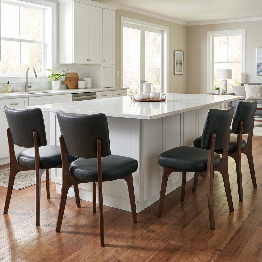YOUNIKE Upholstered Dining Chairs with Padded Backrest Mid Century Side Chairs for Dining Room