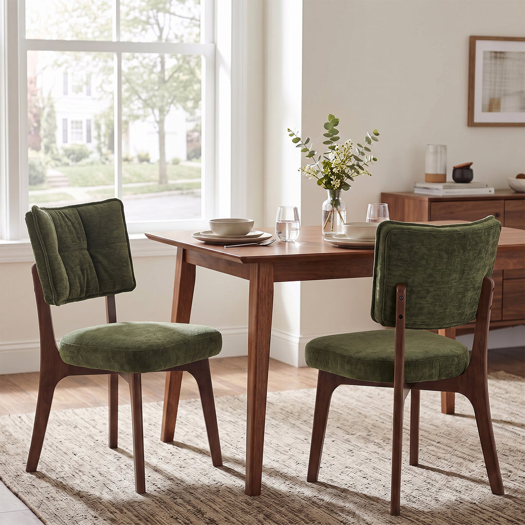 YOUNIKE Upholstered Dining Chairs with Padded Backrest Mid Century Side Chairs for Dining Room