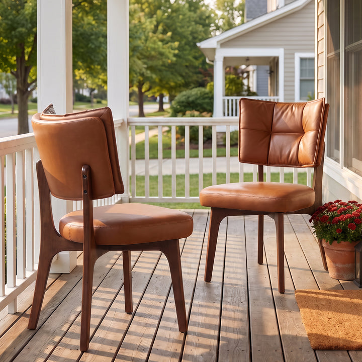 YOUNIKE Upholstered Dining Chairs with Padded Backrest Mid Century Side Chairs for Dining Room