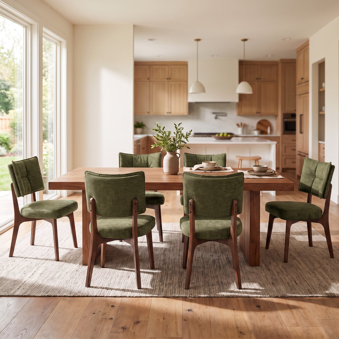 YOUNIKE Upholstered Dining Chairs with Padded Backrest Mid Century Side Chairs for Dining Room