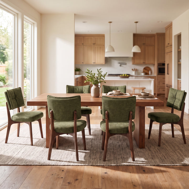 YOUNIKE Upholstered Dining Chairs with Padded Backrest Mid Century Side Chairs for Dining Room