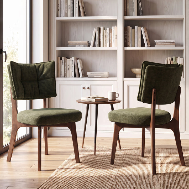YOUNIKE Upholstered Dining Chairs with Padded Backrest Mid Century Side Chairs for Dining Room