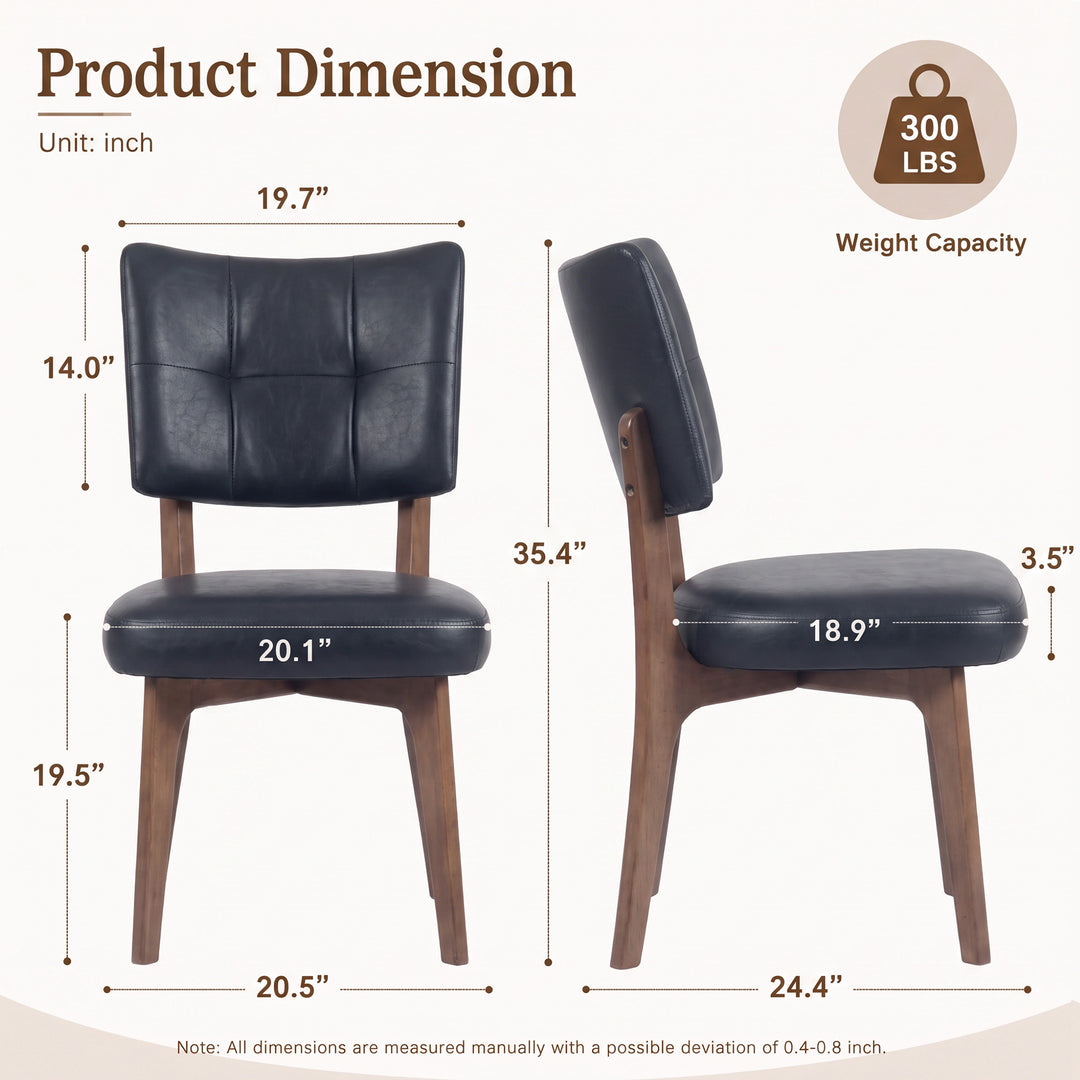 YOUNIKE Upholstered Dining Chairs with Padded Backrest Mid Century Side Chairs for Dining Room