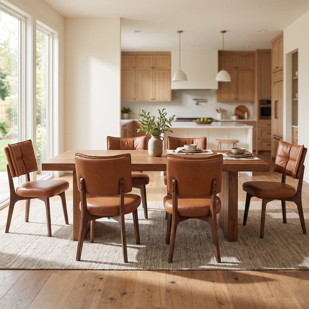 YOUNIKE Upholstered Dining Chairs with Padded Backrest Mid Century Side Chairs for Dining Room