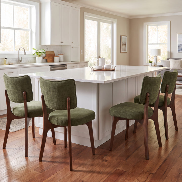 YOUNIKE Upholstered Dining Chairs with Padded Backrest Mid Century Side Chairs for Dining Room