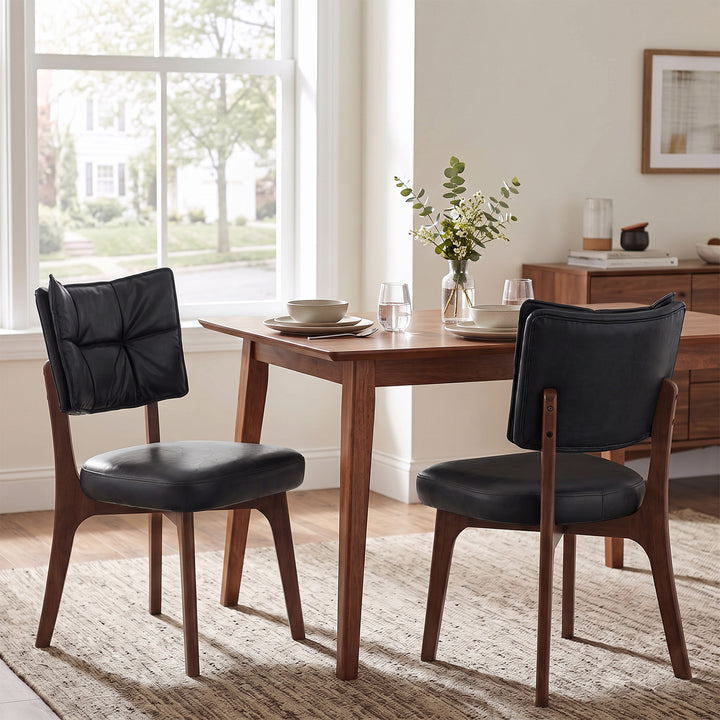 YOUNIKE Upholstered Dining Chairs with Padded Backrest Mid Century Side Chairs for Dining Room