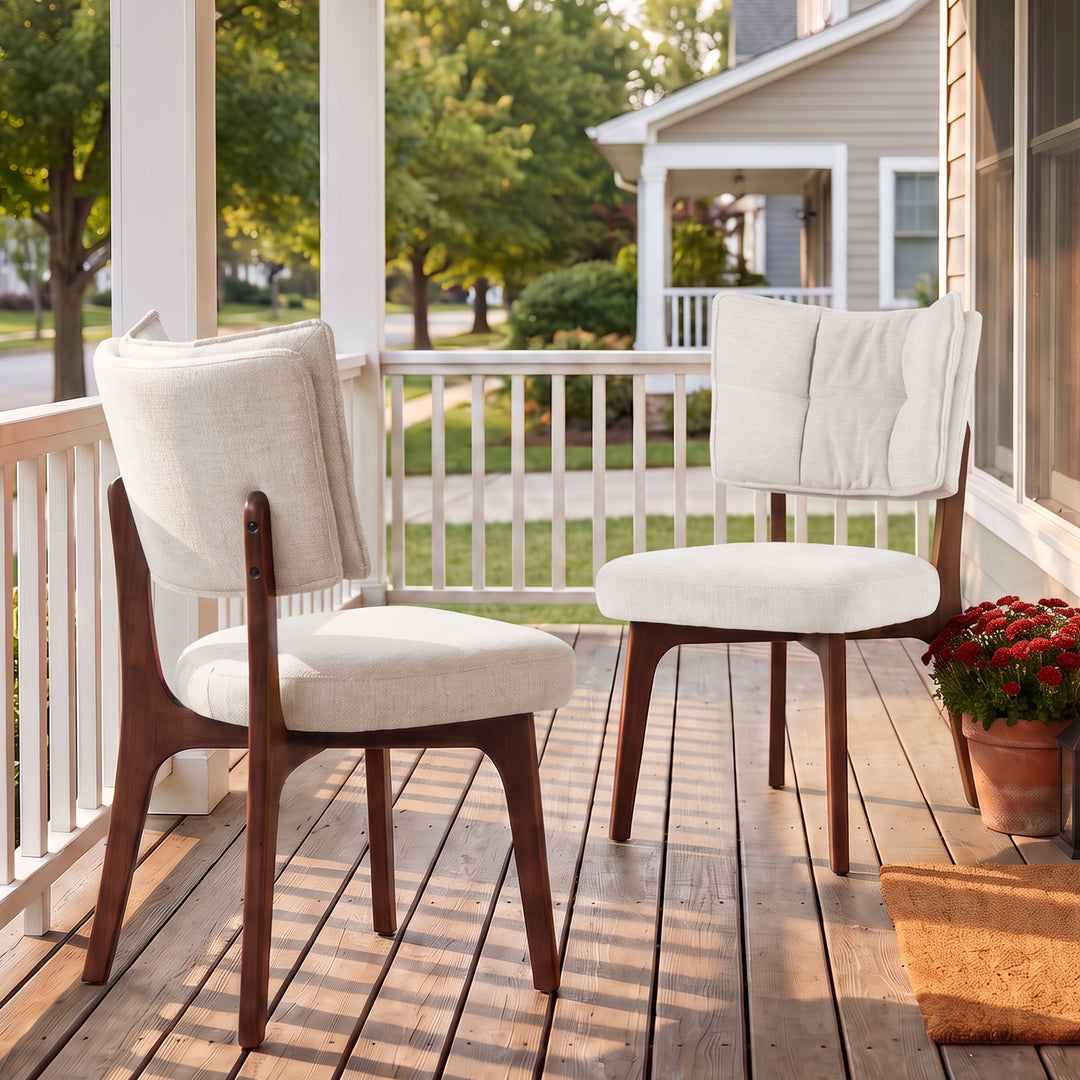 YOUNIKE Upholstered Dining Chairs with Padded Backrest Mid Century Side Chairs for Dining Room