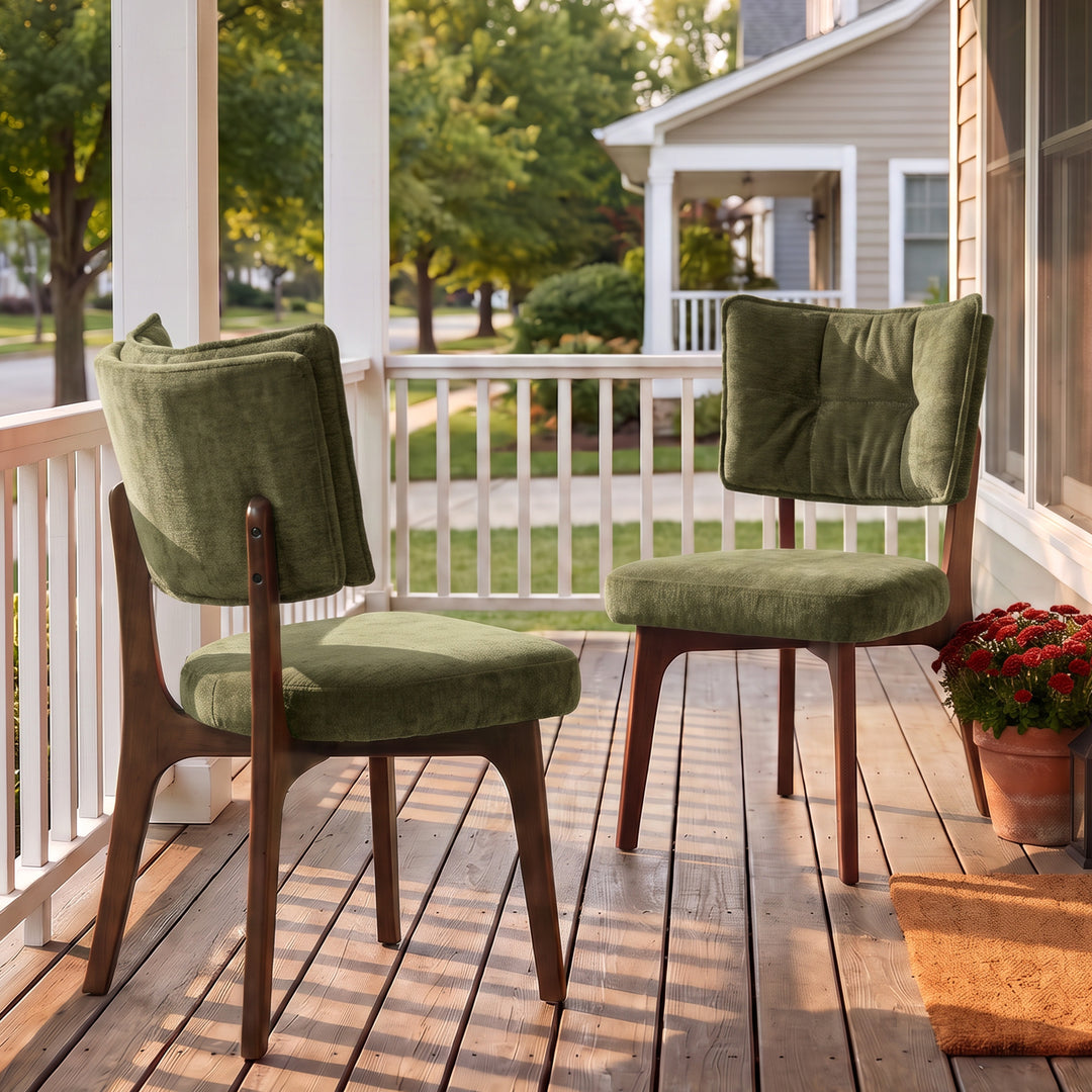YOUNIKE Upholstered Dining Chairs with Padded Backrest Mid Century Side Chairs for Dining Room