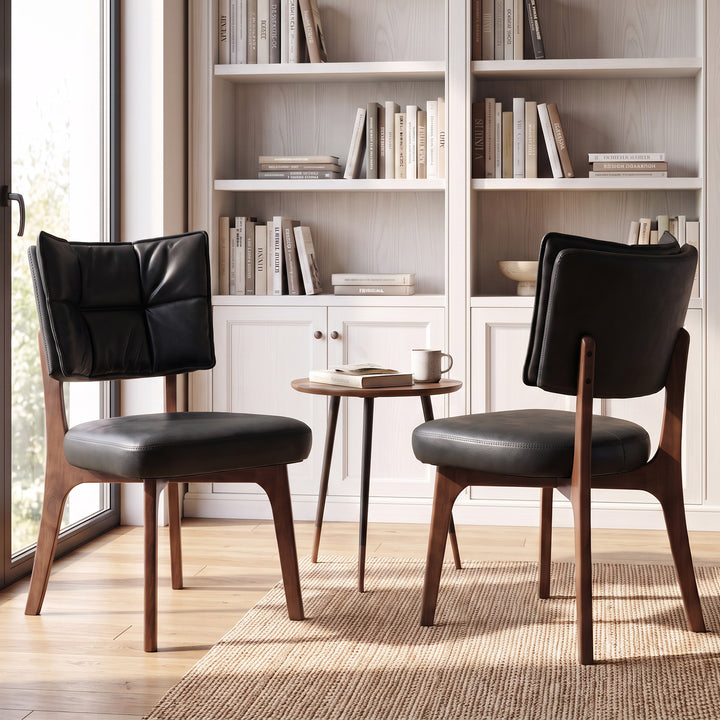 YOUNIKE Upholstered Dining Chairs with Padded Backrest Mid Century Side Chairs for Dining Room