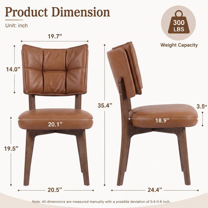 YOUNIKE Upholstered Dining Chairs with Padded Backrest Mid Century Side Chairs for Dining Room