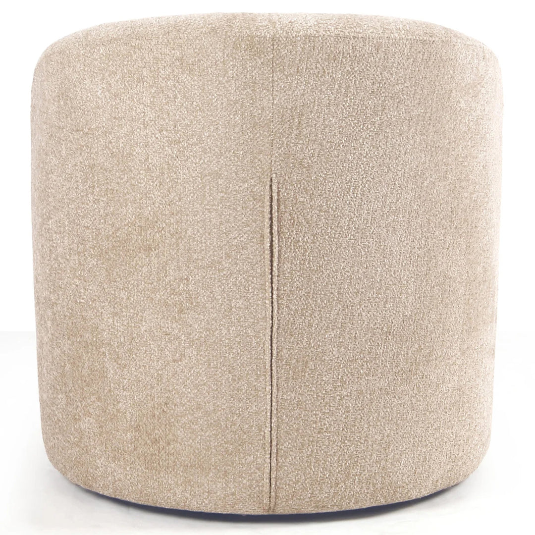 YOUNIKE Upholstered Accent Chair 360° Rotating Swivel Barrel Chair with Integrated Armrest