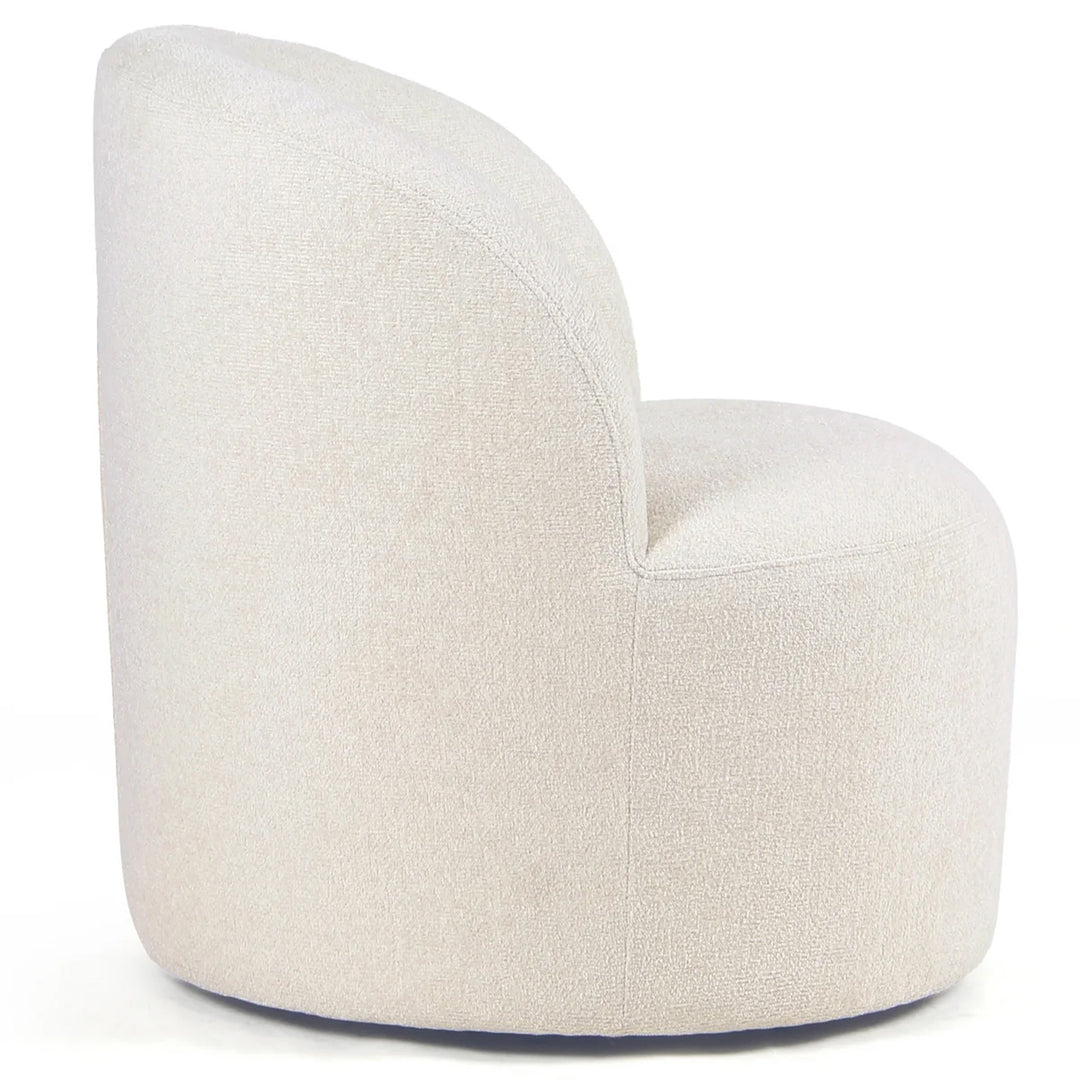 YOUNIKE Upholstered Accent Chair 360° Rotating Swivel Barrel Chair with Integrated Armrest