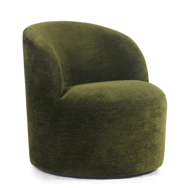 YOUNIKE Upholstered Accent Chair 360° Rotating Swivel Barrel Chair with Integrated Armrest