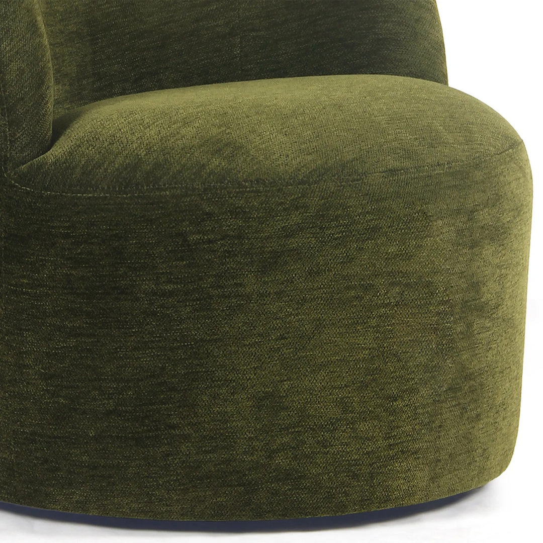 YOUNIKE Upholstered Accent Chair 360° Rotating Swivel Barrel Chair with Integrated Armrest