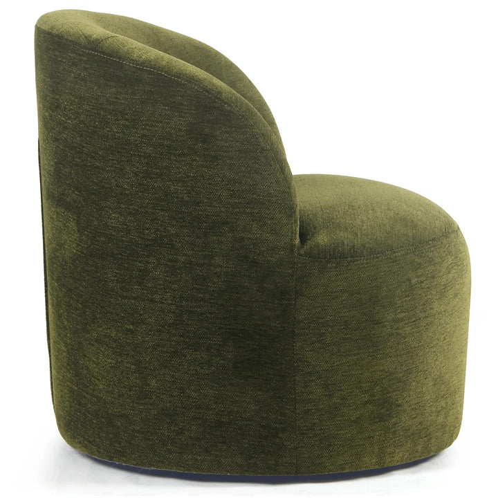 YOUNIKE Upholstered Accent Chair 360° Rotating Swivel Barrel Chair with Integrated Armrest