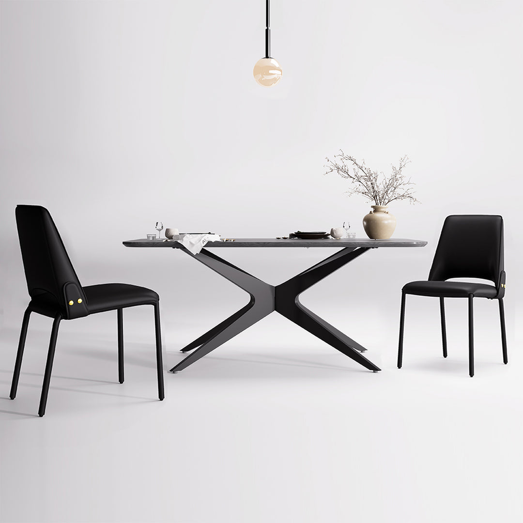 YOUNIKE Slope Premium Leather Dining Chairs