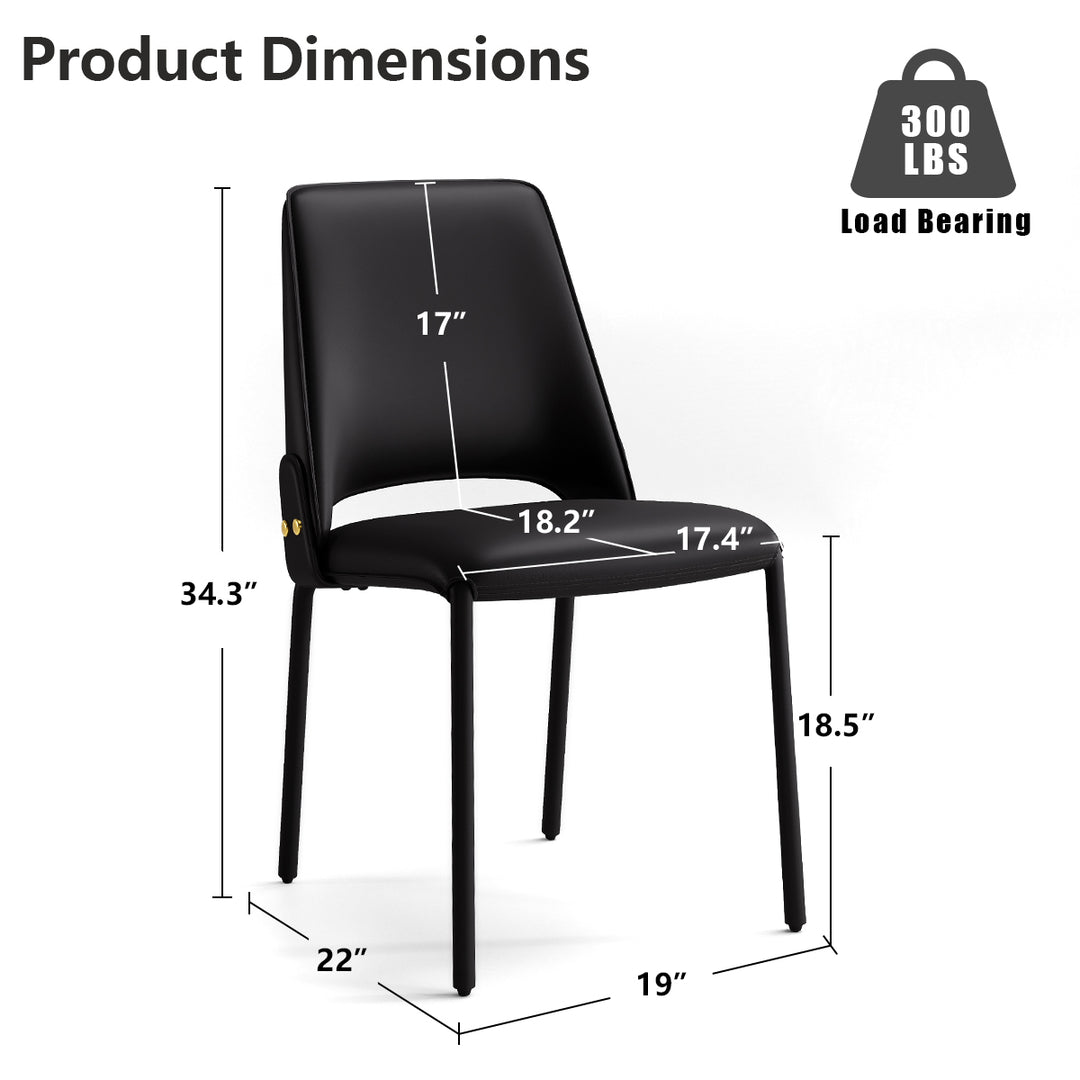 YOUNIKE Slope Premium Leather Dining Chairs