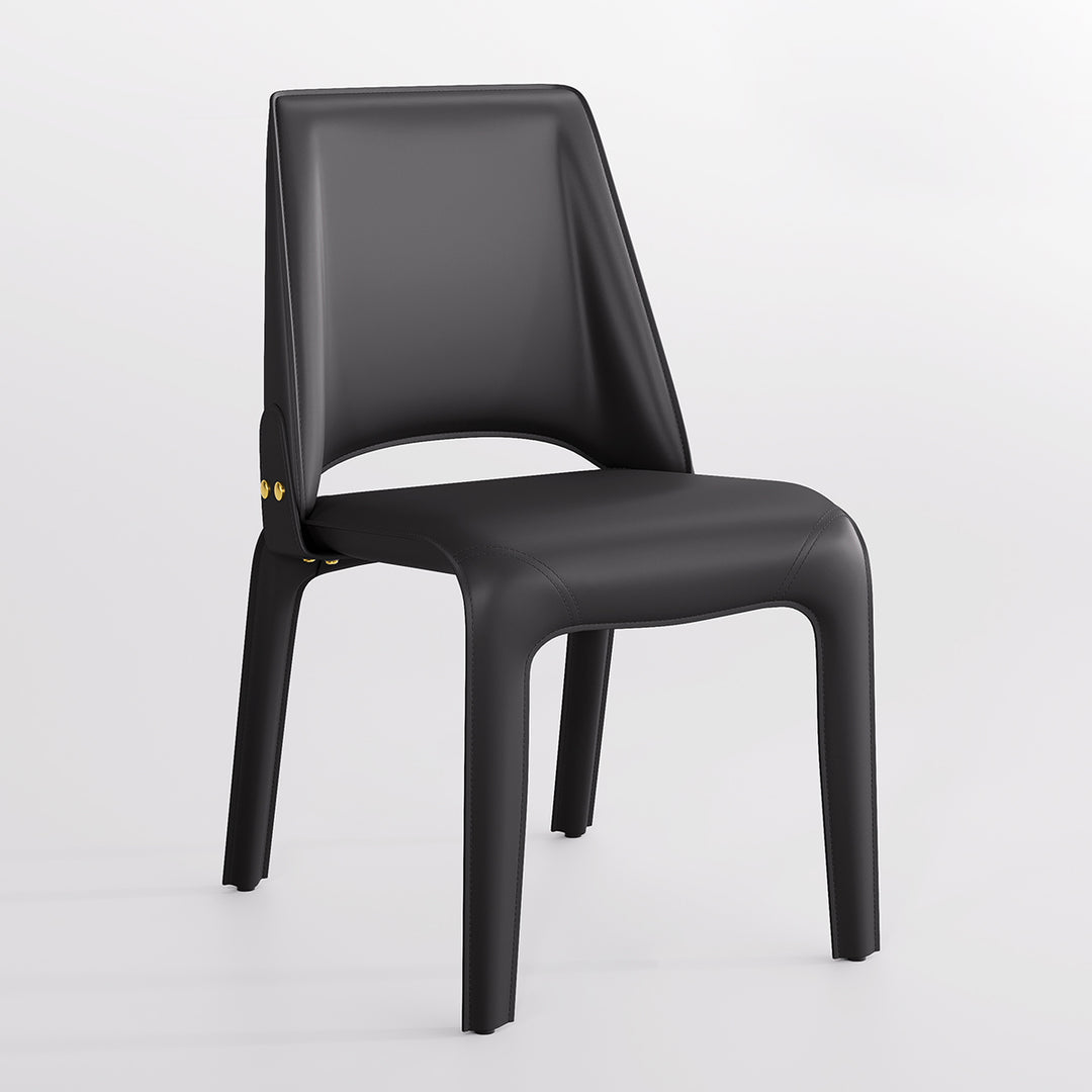 YOUNIKE Slope Sadddle Leather Dining Chairs