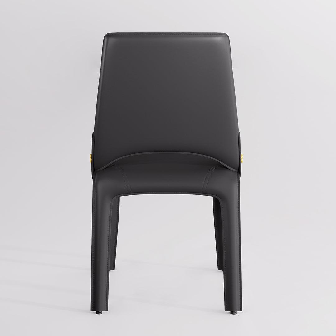 YOUNIKE Slope Sadddle Leather Dining Chairs
