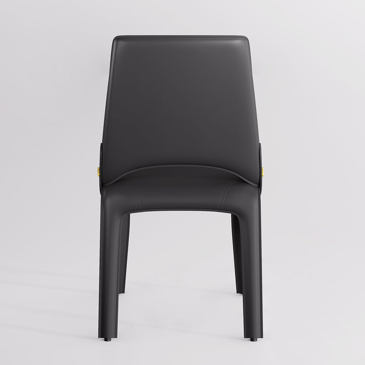 YOUNIKE Slope Sadddle Leather Dining Chairs