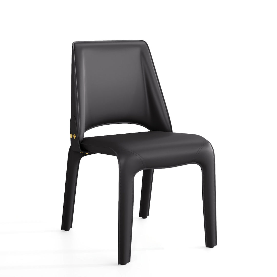 YOUNIKE Slope Sadddle Leather Dining Chairs