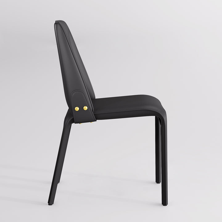 YOUNIKE Slope Sadddle Leather Dining Chairs