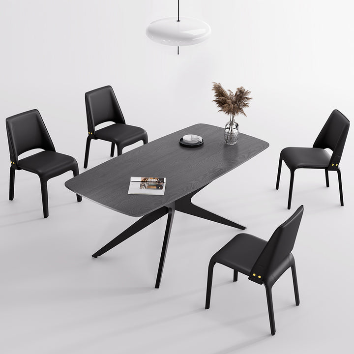 YOUNIKE Slope Sadddle Leather Dining Chairs