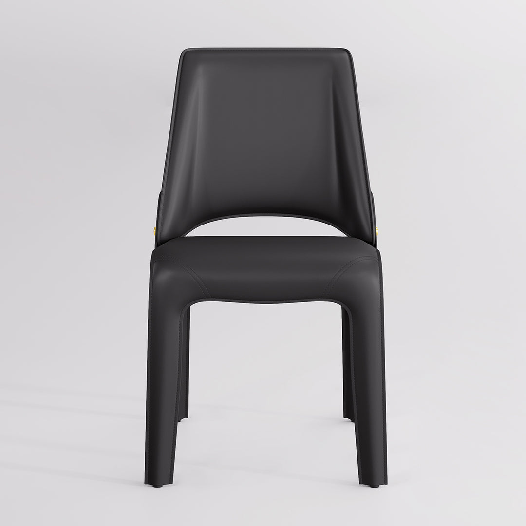 YOUNIKE Slope Sadddle Leather Dining Chairs