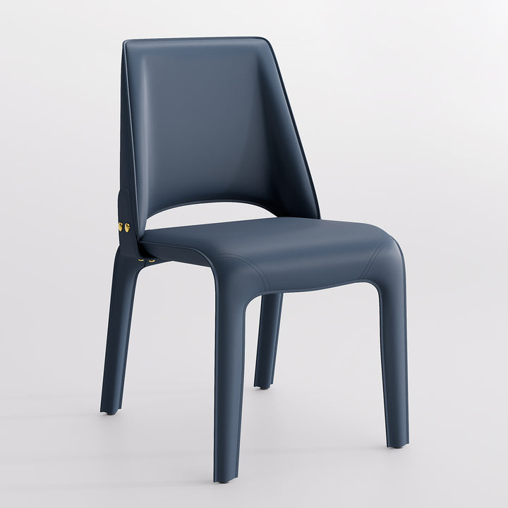 YOUNIKE Slope Sadddle Leather Dining Chairs