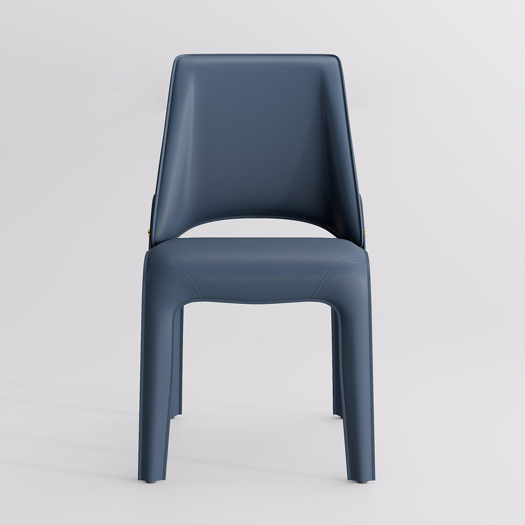 YOUNIKE Slope Sadddle Leather Dining Chairs