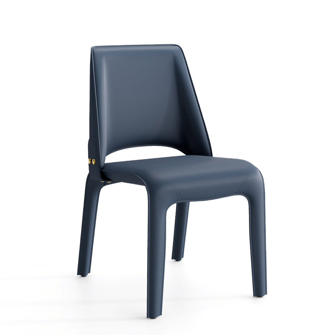 YOUNIKE Slope Sadddle Leather Dining Chairs