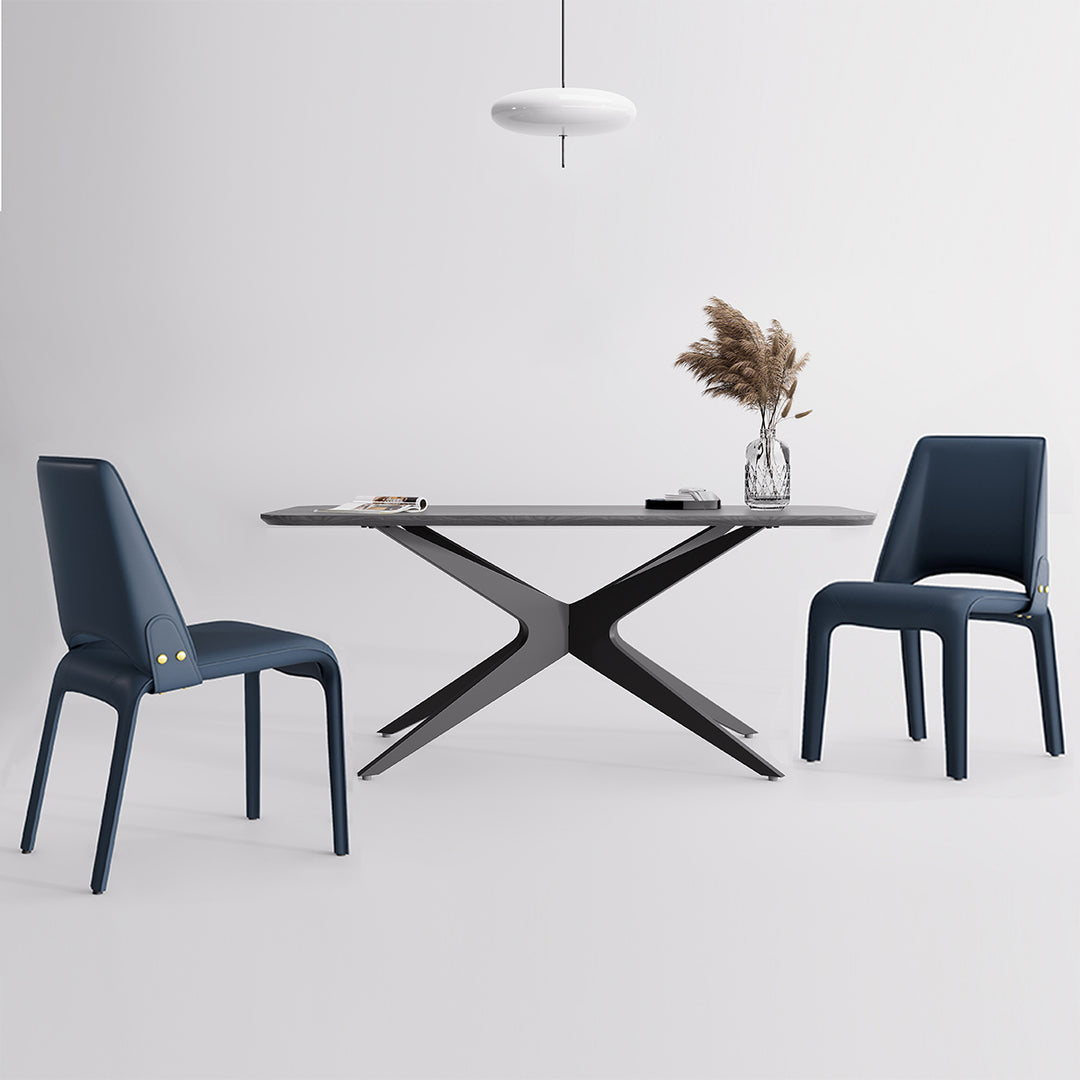 YOUNIKE Slope Sadddle Leather Dining Chairs
