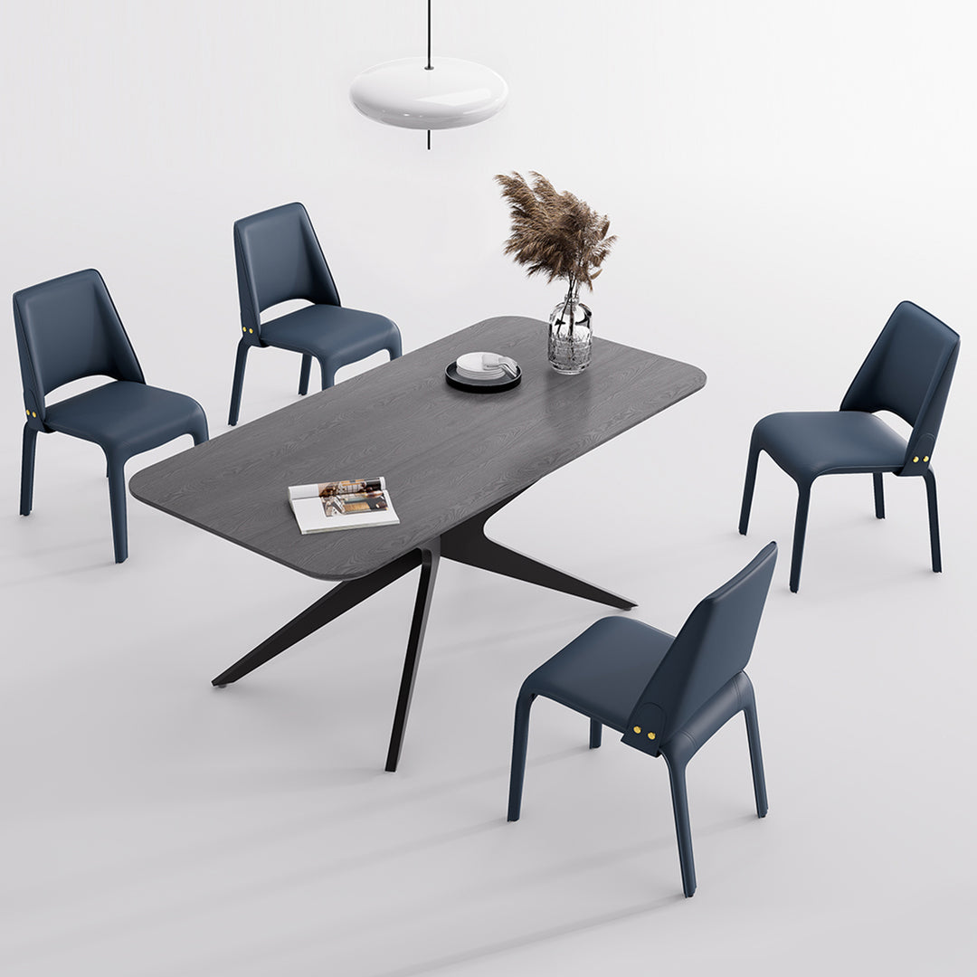YOUNIKE Slope Sadddle Leather Dining Chairs