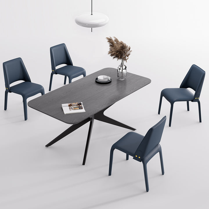 YOUNIKE Slope Sadddle Leather Dining Chairs
