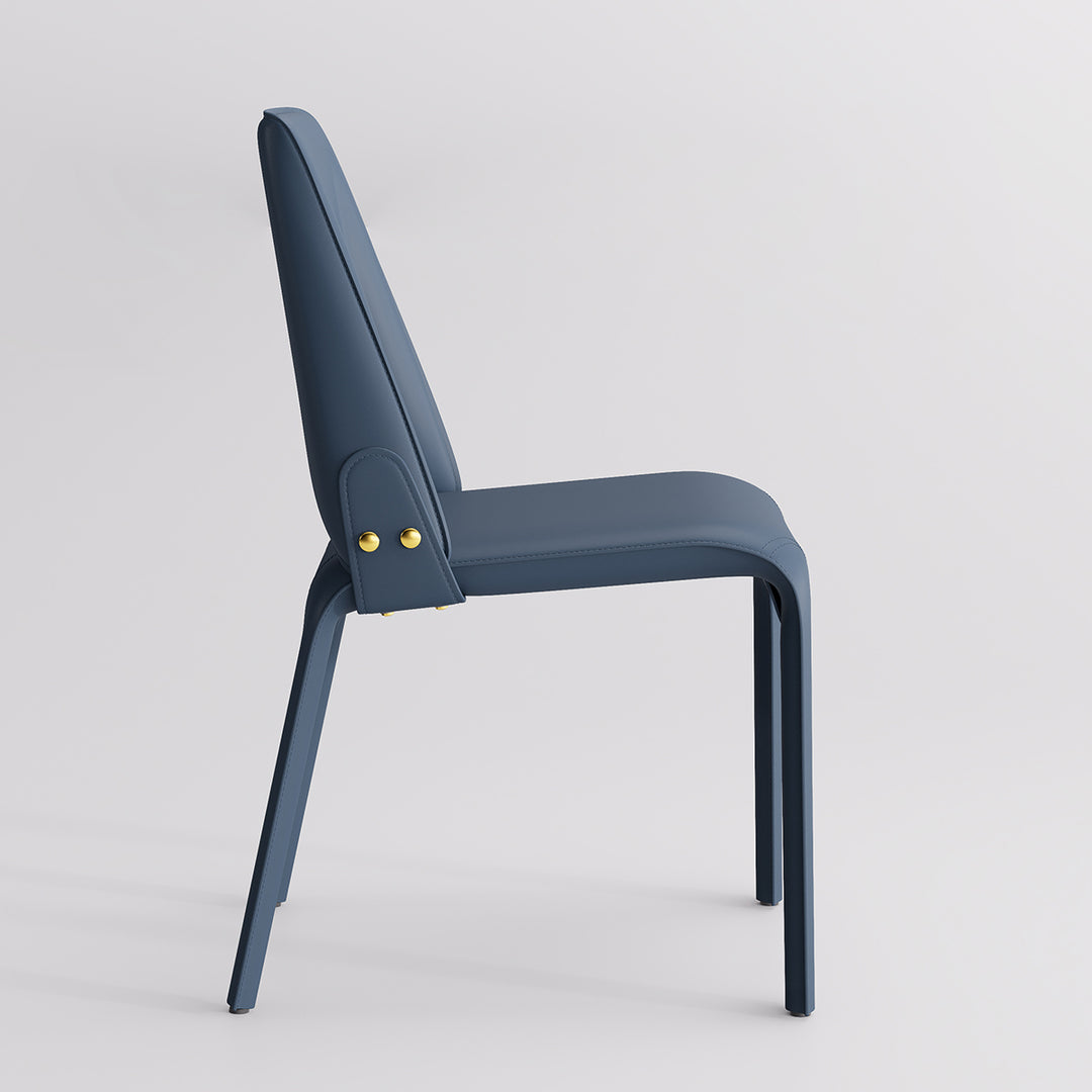 YOUNIKE Slope Sadddle Leather Dining Chairs