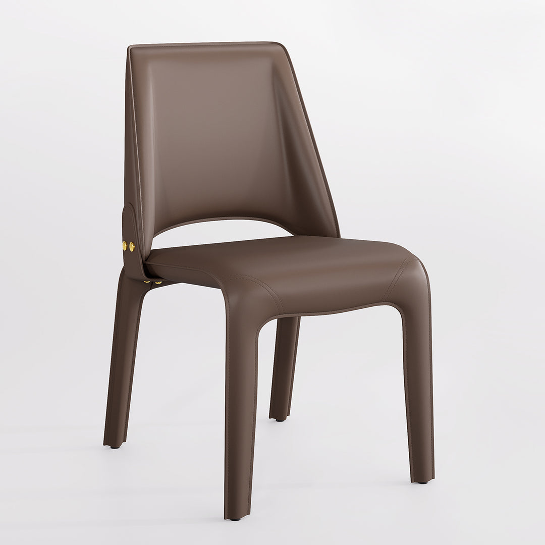 YOUNIKE Slope Sadddle Leather Dining Chairs