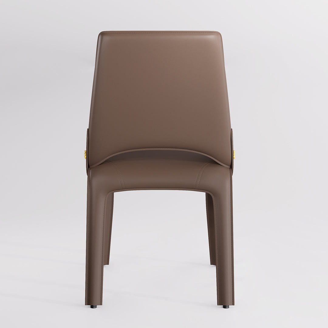 YOUNIKE Slope Sadddle Leather Dining Chairs