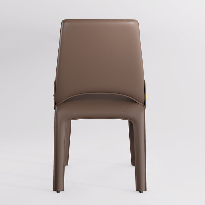 YOUNIKE Slope Sadddle Leather Dining Chairs