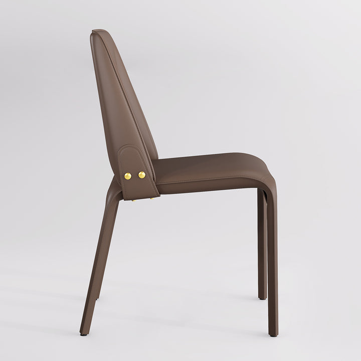 YOUNIKE Slope Sadddle Leather Dining Chairs