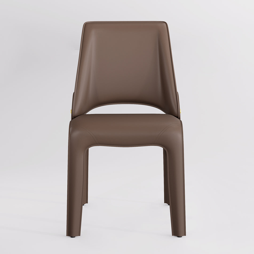YOUNIKE Slope Sadddle Leather Dining Chairs