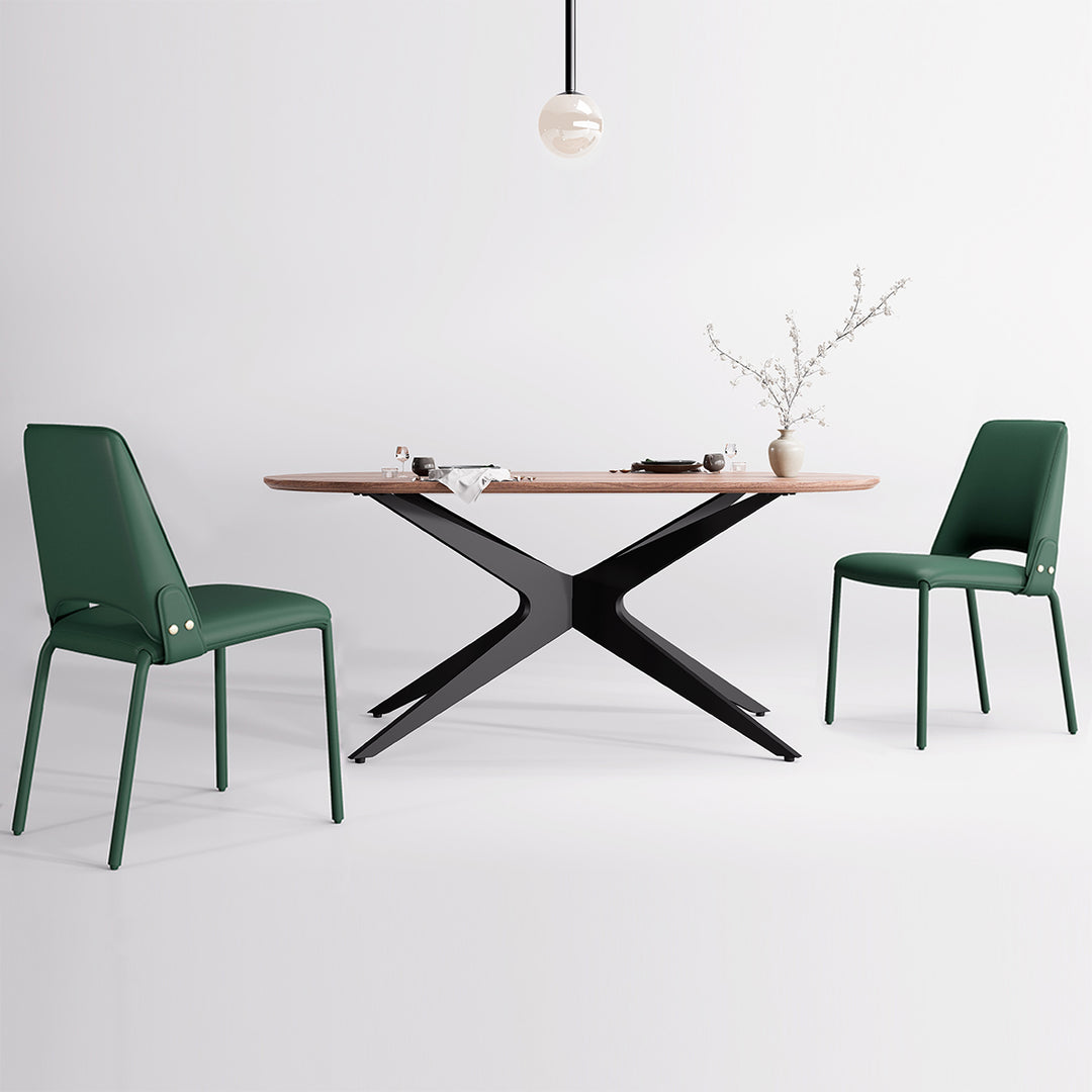 YOUNIKE Slope Premium Leather Dining Chairs
