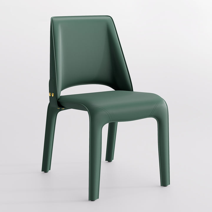 YOUNIKE Slope Sadddle Leather Dining Chairs