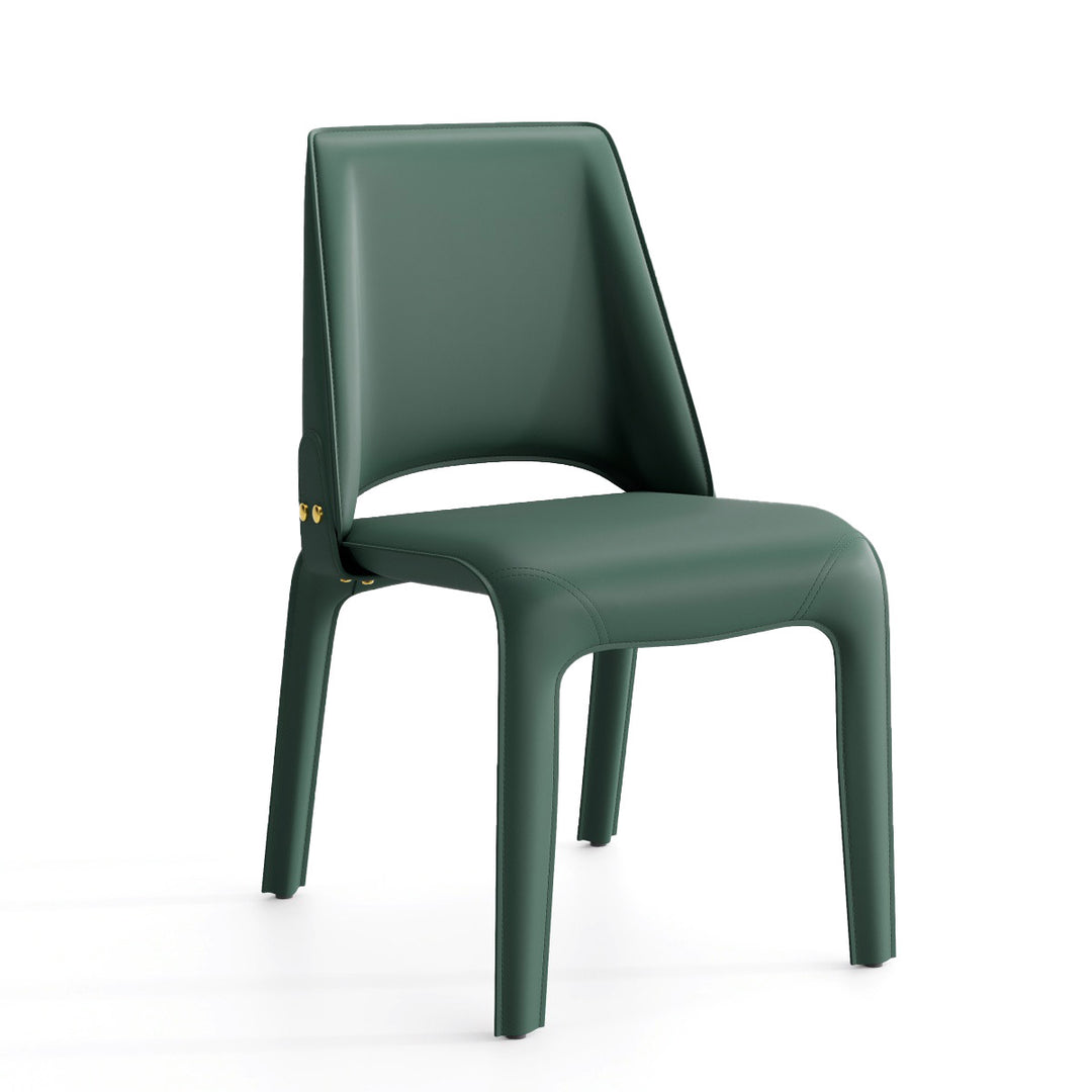 YOUNIKE Slope Sadddle Leather Dining Chairs