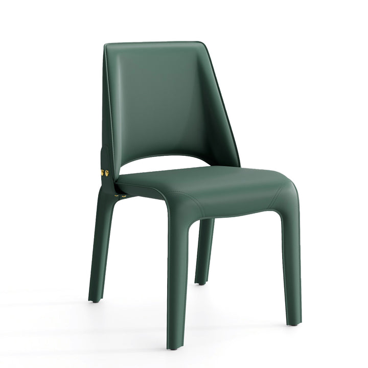 YOUNIKE Slope Sadddle Leather Dining Chairs