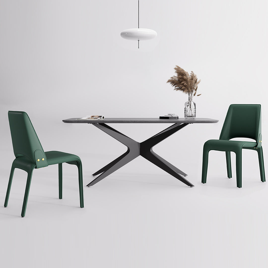 YOUNIKE Slope Sadddle Leather Dining Chairs