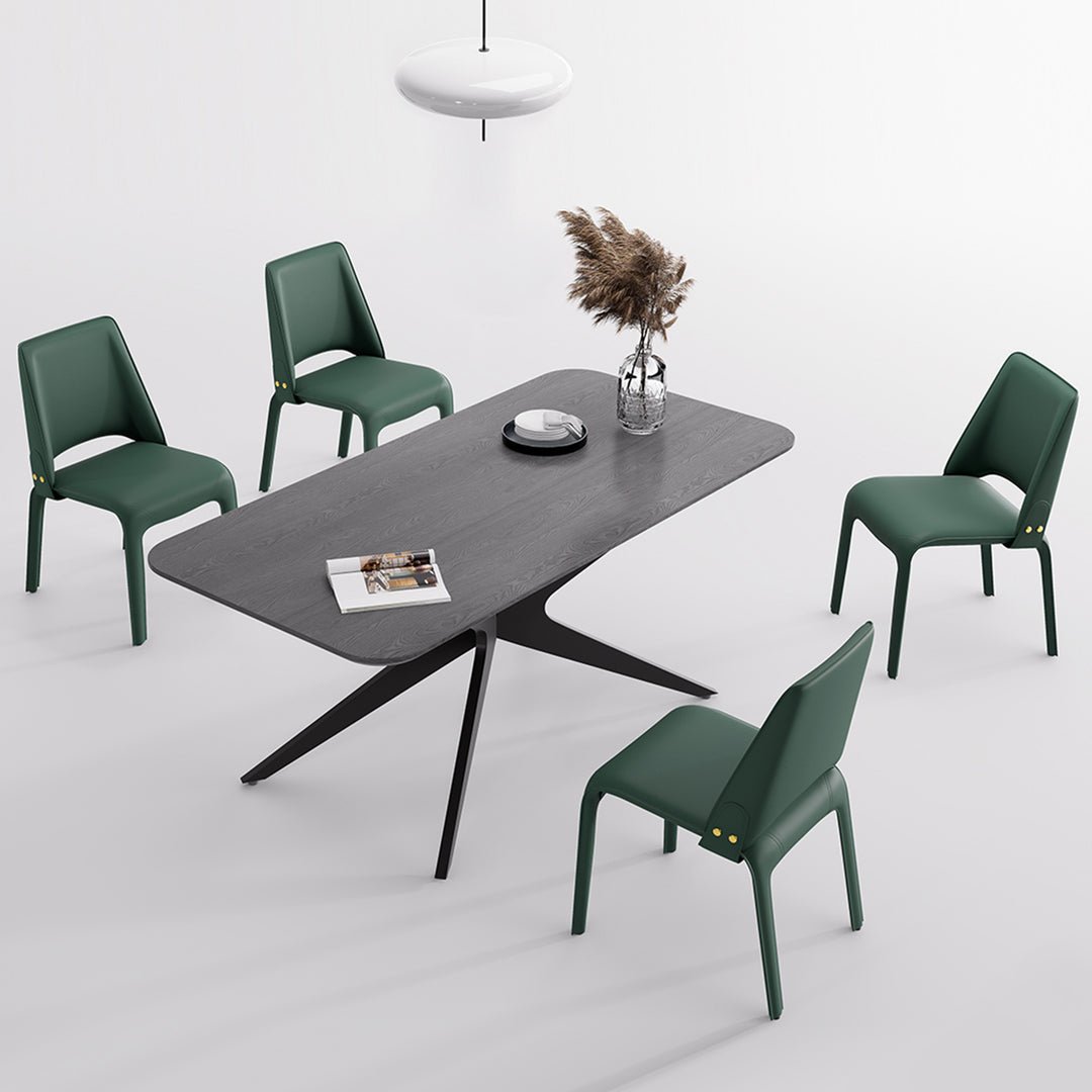 YOUNIKE Slope Sadddle Leather Dining Chairs